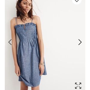 Madewell Denim Pintuck Cami Dress